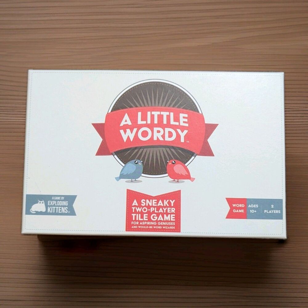 A Little Wordy Game by Exploding Kittens - 2 Player Tile Word Game (Complete)